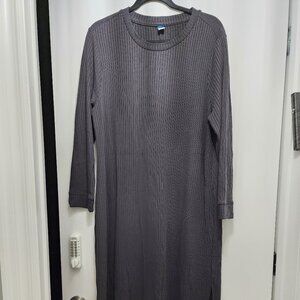 Old Navy Ribbed Maxi Dress XL Petite charcoal/panther
